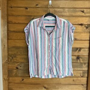 Orvis Striped Button-Down Shirt Linen blend